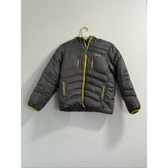 Marmot Down Gray Puffer Jacket Youth Size L 10 12 - Picture 1 of 4